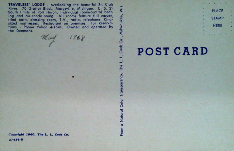 Clair Inn (Travelers Lodge, Travelers Lodge) - Old Postcard (newer photo)